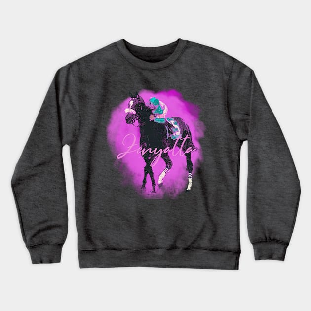 Zenyatta - Queen of Thoroughbred Horse Racing Crewneck Sweatshirt by Ginny Luttrell